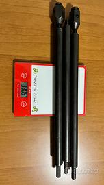 Lotto 3 prolunghe tazze  carotatrici acciao duro