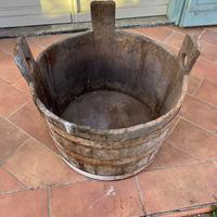 bacinella legno vintage rotonda