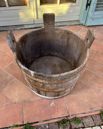 bacinella legno vintage rotonda