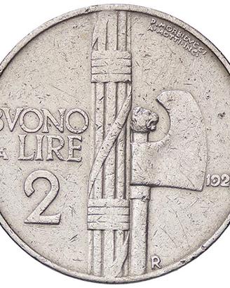 Buono da 2 Lire asse ruotato 15 gradi