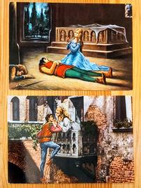Lotto 2 cartoline  Giulietta e Romeo San Valentino
