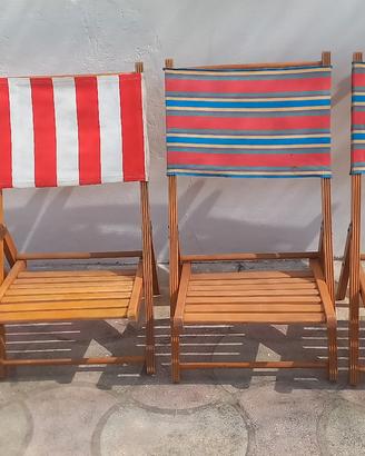 4 spiaggine in legno 