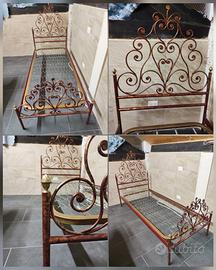 letto in ferro battuto artigianale 
