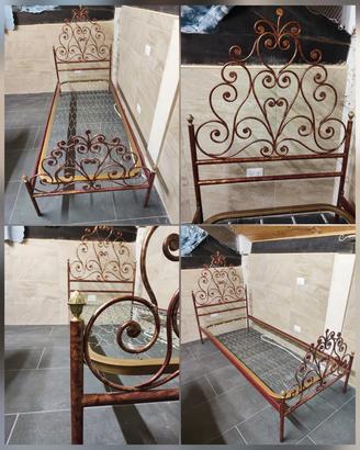 letto in ferro battuto artigianale 