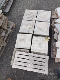 Piastrelle cementizie quadrate con decoro