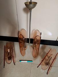 Coppia lampadario e applique Veca 