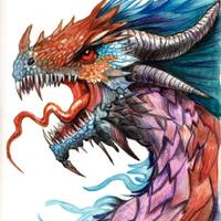 dipinto acquerello drago