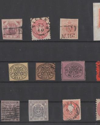 Antichi Stati italiani 1850/1863 - 15 francobolli
