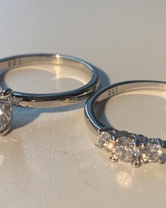 Anelli zirconi su argento 925