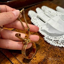 Pince à gants vittoriana chatelaine dorata antica