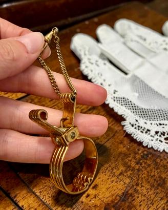 Pince à gants vittoriana chatelaine dorata antica