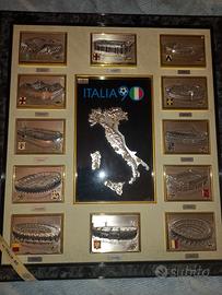 quadro italia 90 in argento 