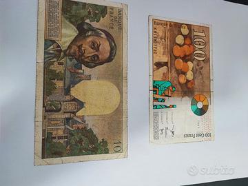 4 banconote francia franchi