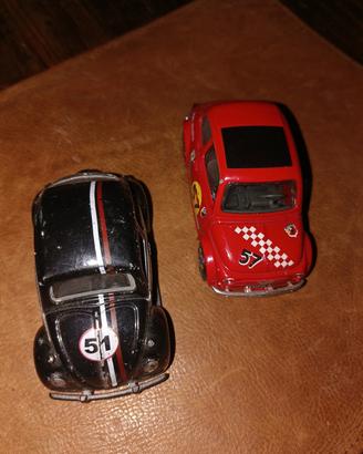 2 modellini 500 Abarth Corsa e Volkswagen 