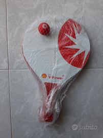 Coppia di Racchettoni da Spiaggia in Legno Nuovi