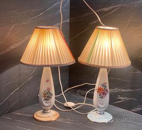 Coppia lampade abat-jour vintage Sesto Fiorentino
