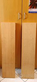Coppia mensole Ikea color legno chiaro con staffe