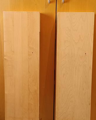 Coppia mensole Ikea color legno chiaro con staffe