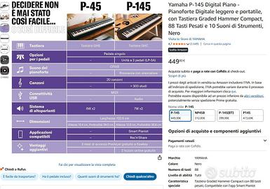Yamaha P-145 Digital Piano