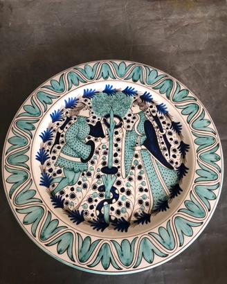 piatto azzurro Bitossi