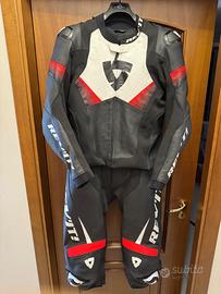 Tuta moto REV’IT! ARGON 2 Nera/Rossa-Taglia 56