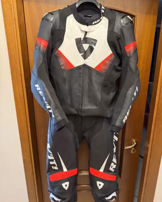 Tuta moto REV’IT! ARGON 2 Nera/Rossa-Taglia 56