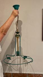 Lampadario anni 50-60 ferro battuto