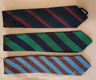 Set di 3 cravatte regimental vintage da collezione