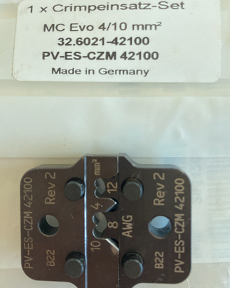 Matrice da 4 a 10 mmq per crimpatrice fotovoltaico