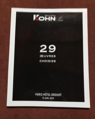 Capolavori antichi e moderni - Kohn - Parigi 2022