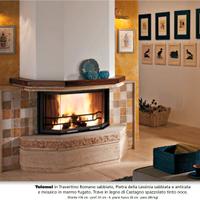 Caminetto a legna con rivestimento sconto 50%