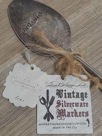 Segnapiante vintage Organic cucchiaio W.M