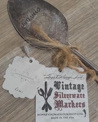 Segnapiante vintage Organic cucchiaio W.M
