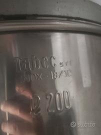 Bidone da 200 litri in acciaio INOX
