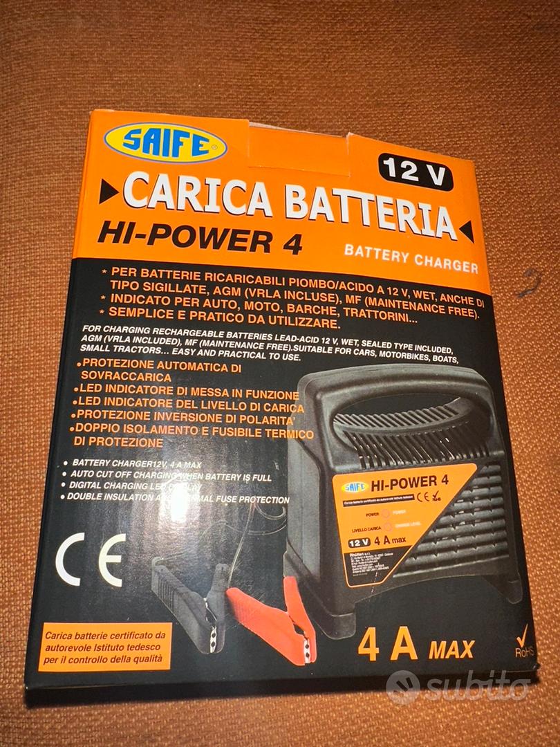 Saife 280231 Carica Batterie Auto e Moto, 4 Amp, 12V : : Auto e  Moto