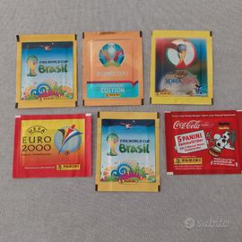 Panini 6 bustine vari anni piene sigillate 