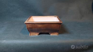 Vaso bonsai in gres smaltato