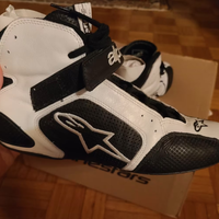 scarpe ignifughe alpinestars tech 1 42 bianche