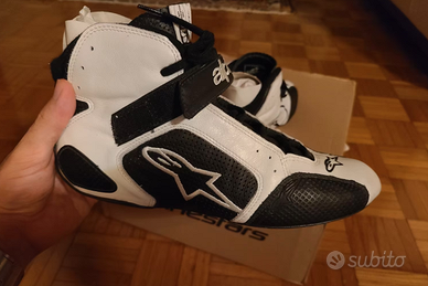 scarpe ignifughe alpinestars tech 1 42 bianche
