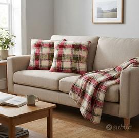 set divano,plaid e due cuscini ,nuovo,vari colori