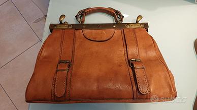 Borsa bauletto vera pelle con tracolla
