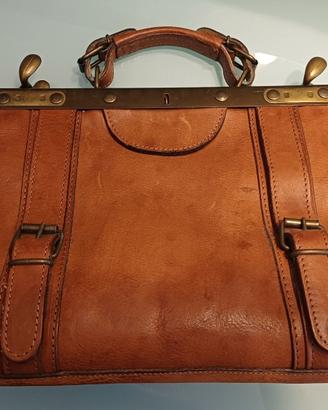 Borsa bauletto vera pelle con tracolla