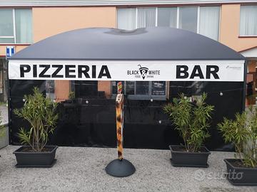Gazebo con copertura curva certificata 4x5