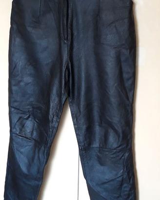 Pantaloni pelle uomo nero originale anni 80/90 L