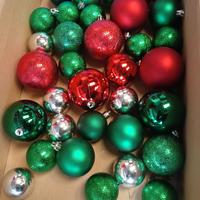 set 34 palline natale varie misure vintage 