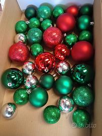 set 34 palline natale varie misure vintage 