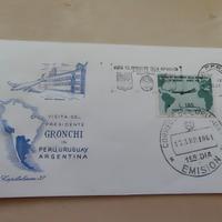 Busta FDC 1961 - Volo GRONCHI in Uruguay (185L Gri