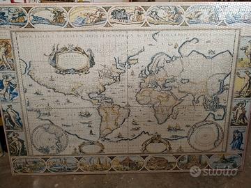 Quadro puzzle    Planisfero antico