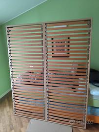 Rete letto matrimoniale a doghe