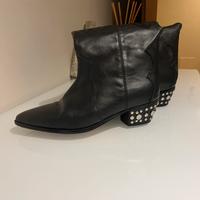 Stivali pelle nera donna